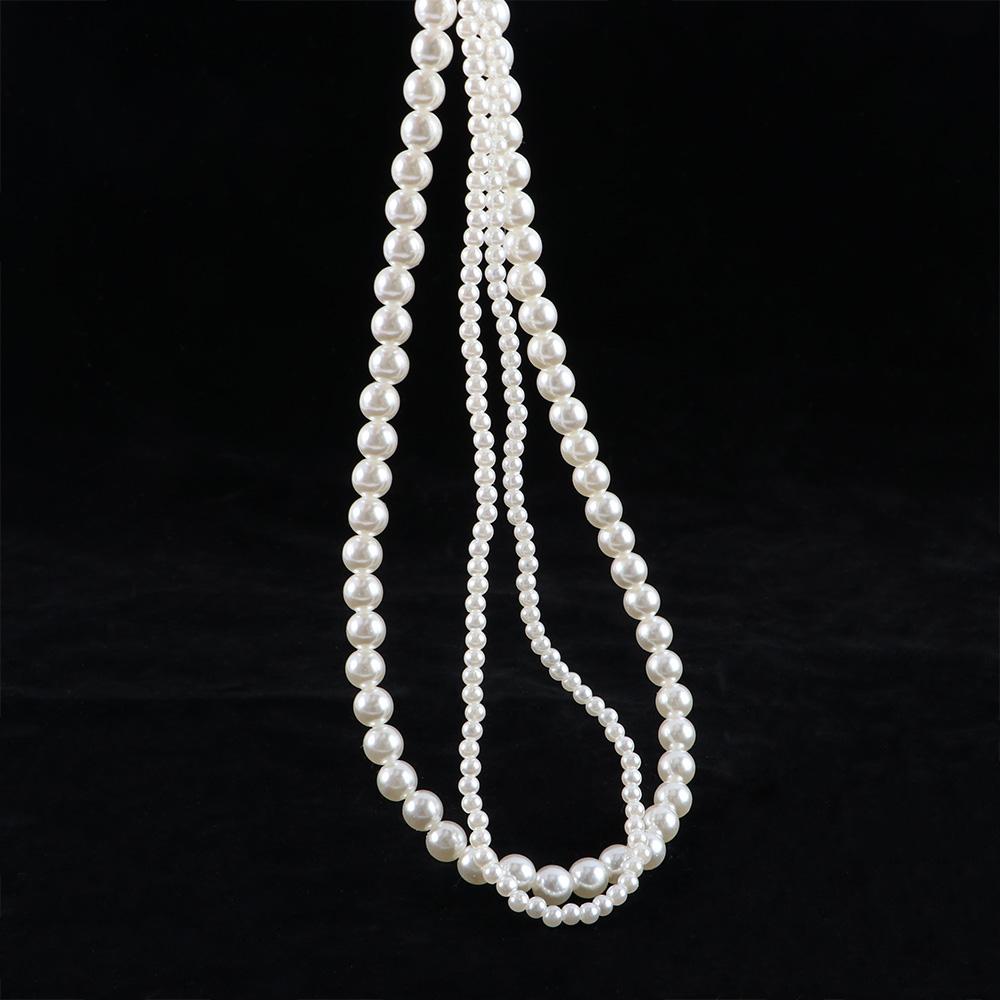 Party Gift Double Layer Temperament Korean Neck Jewelry Women Necklace Pearl Clavicle Chain Choker
