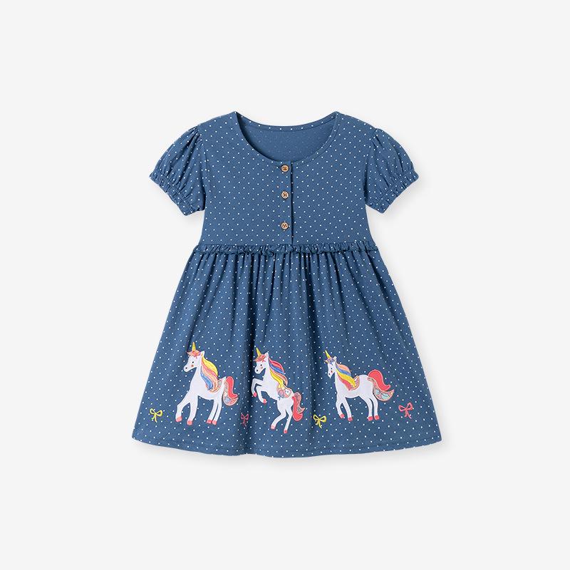 

Little Maven European Style Summer Cartoon Embroidered Princess Dress for Girls 90cm (2 Years)