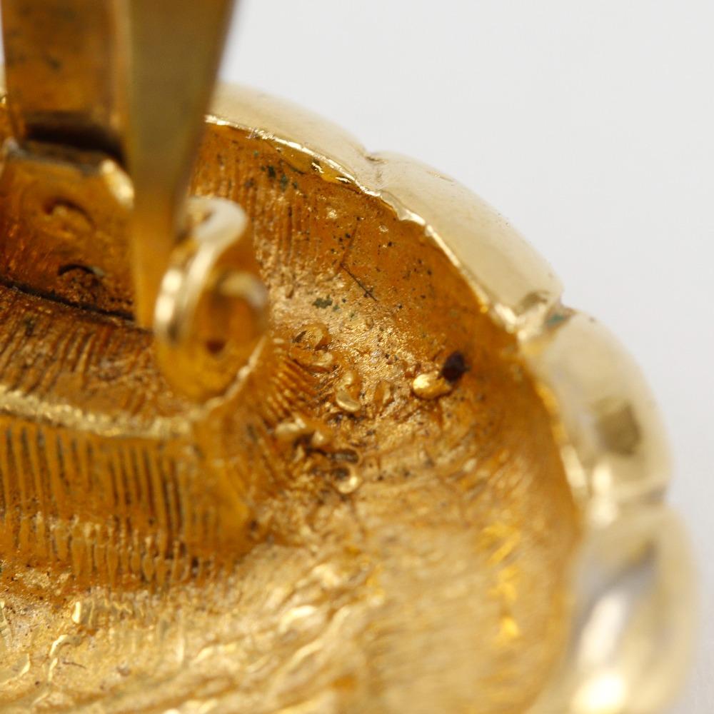 CHANEL COCO Mark Earring vintage Plated Gold 22.8g Women Used