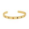 Bracelet - LUXENTER - Ranme - 18c Yellow Gold Metal Alloy - Multicolored Zirconia - Diameter 64 Mm