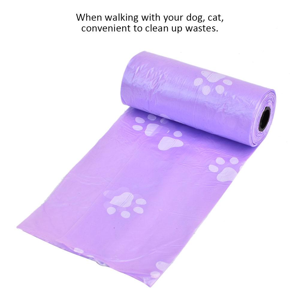20 Rolls Garbage Clean Up Heart Bag Pet Dog Cat Waste Poop Pick Up Bag Black