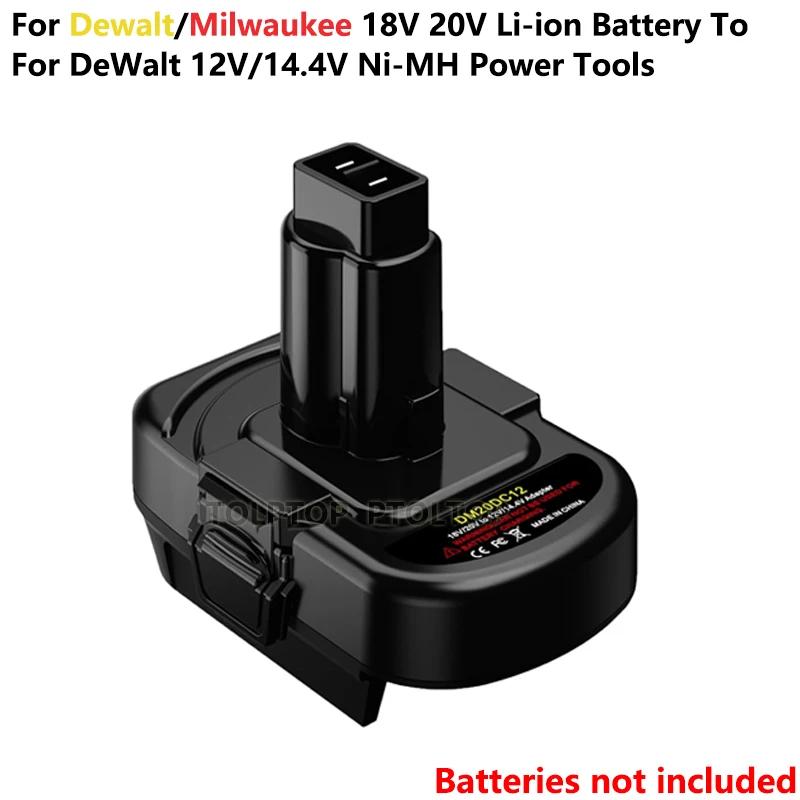 

Для Makita/Dewalt/Milwaukee 18V Литиевая Батарея на для Dewalt 12V 14.4V Ni-MH Батарею Инструментов Адаптер-Преобразователь Батареи