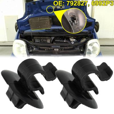 2pcs Bonnet Rod Hood Support Prop Stay Clip Holder Clamp 792834 For Vauxhall Opel Vivaro X83 2001 - 2014 Fastener Retainer