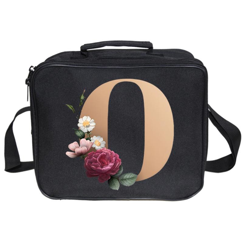 Neue bedruckte Lunchtasche mit 26 Buchstaben, großes Fassungsvermögen, Mehrfachtaschen-Lunchbox-Tasche