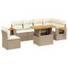 VidaXL Salon de Jardin avec Coussins 7 pcs, Canapés de Terrasse, Ensemble de Meubles de Patio, Mobilier d'Extérieur, Beige 3273543