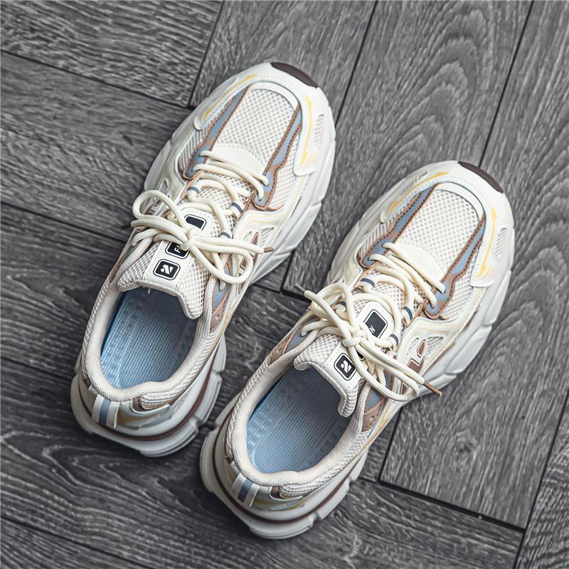 Dad shoes men's casual low-top mesh travel shoes fashion height increase thin men's shoes sports running shoes