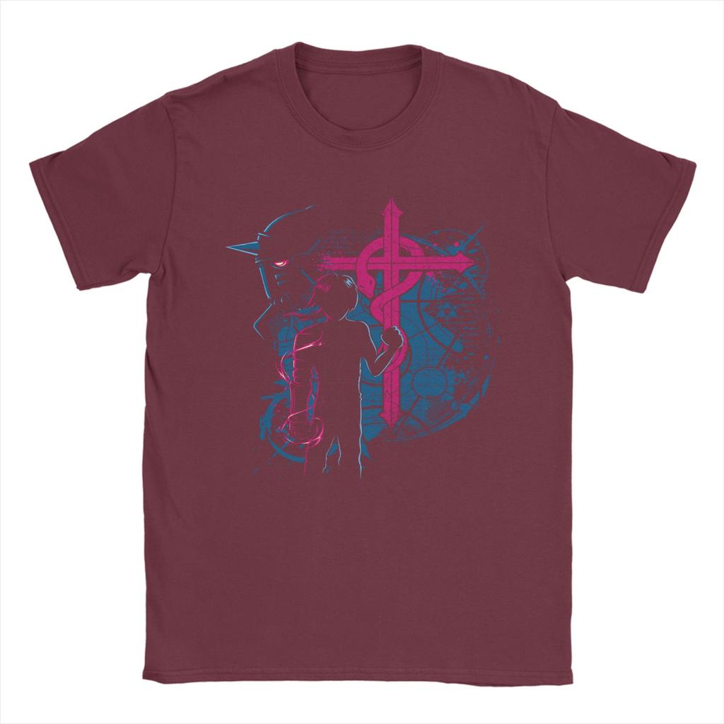 Fullmetal Alchemist Edward Elric TShirt for Unisex Funny Cotton Tees Round Collar Short Sleeve T Shirts Plus Size Clothes