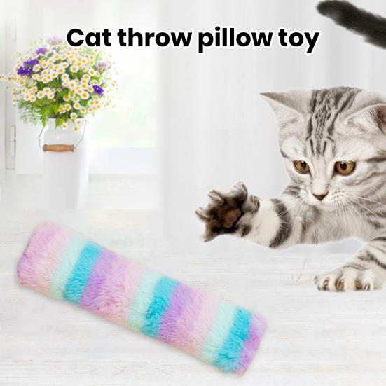 Cat Toy Interactive Catnip Toy Teeth Cleaning Kitten Plush Toy Long Design Cat Chewing Toy Pet Supplies