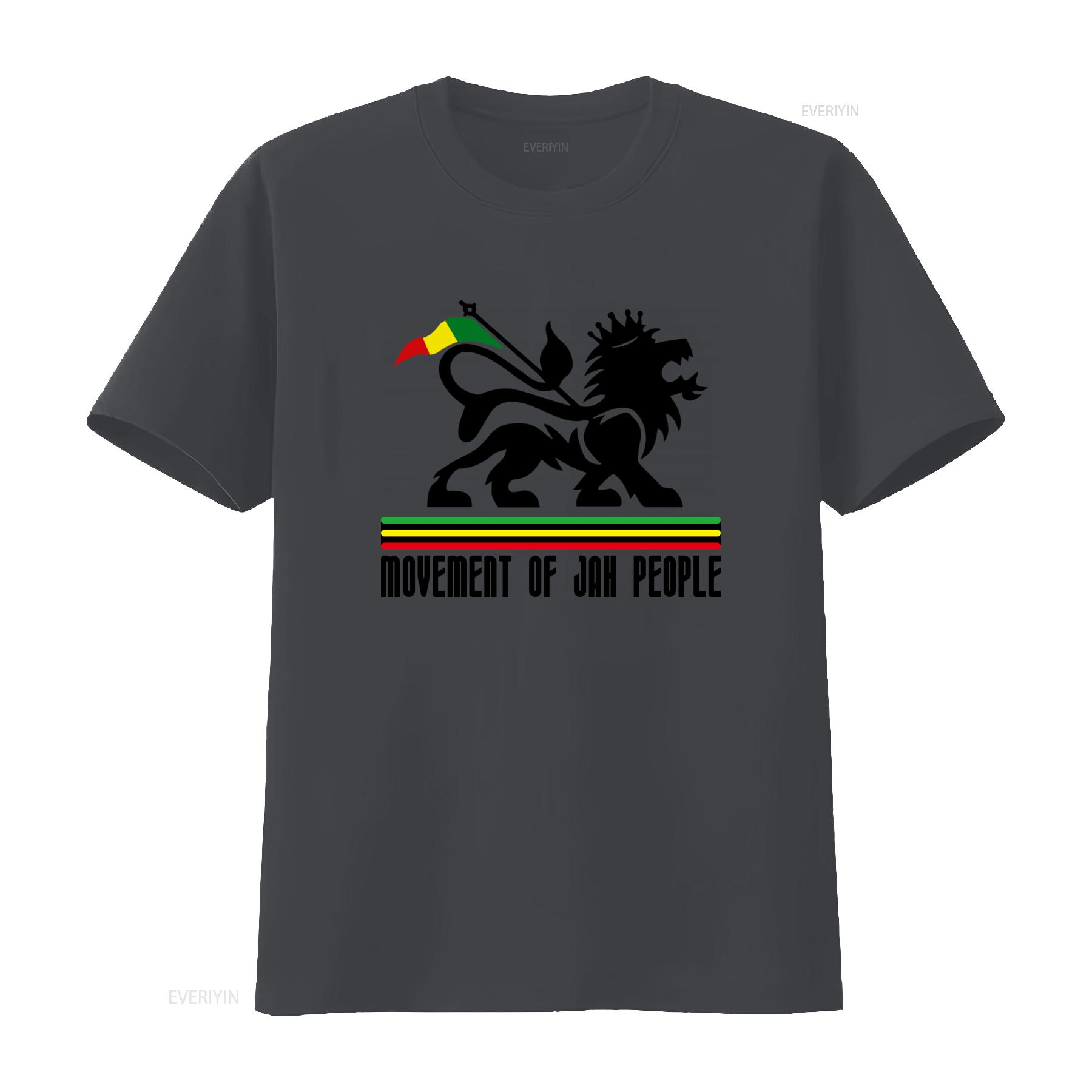 

Movement Of Jah People T Shirt Lion Judah Reggae Rasta Dancehall Dub Music Bob Marley Love Retro Design vintage Washed 4XL