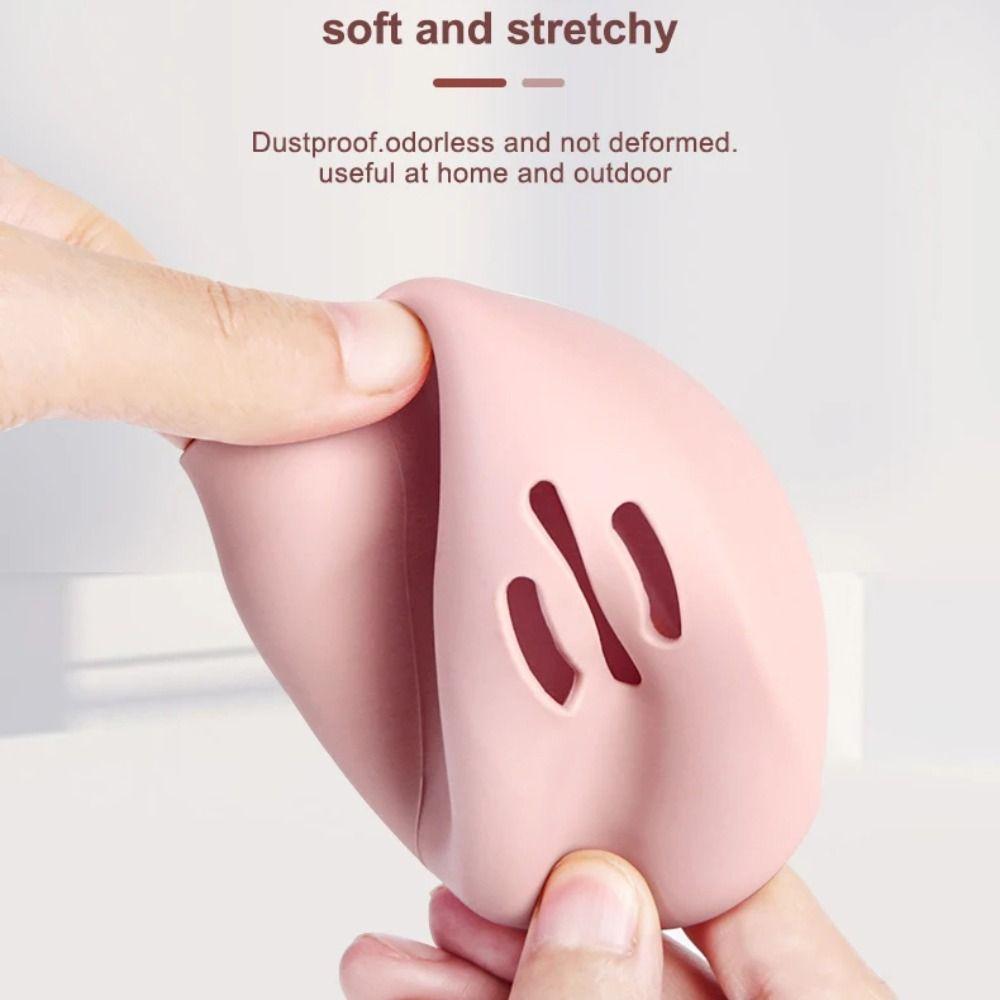 Portable Silicone Makeup Sponge Holder Multi-Hole Eco-Friendly Makeup Sponge Case Khaki Pink White Puff Organizer Box Cosmetic