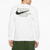 Nike Swoosh Casual Sport Round Neck Long Sleeve T-Shirt Men Tops White DB6156-100