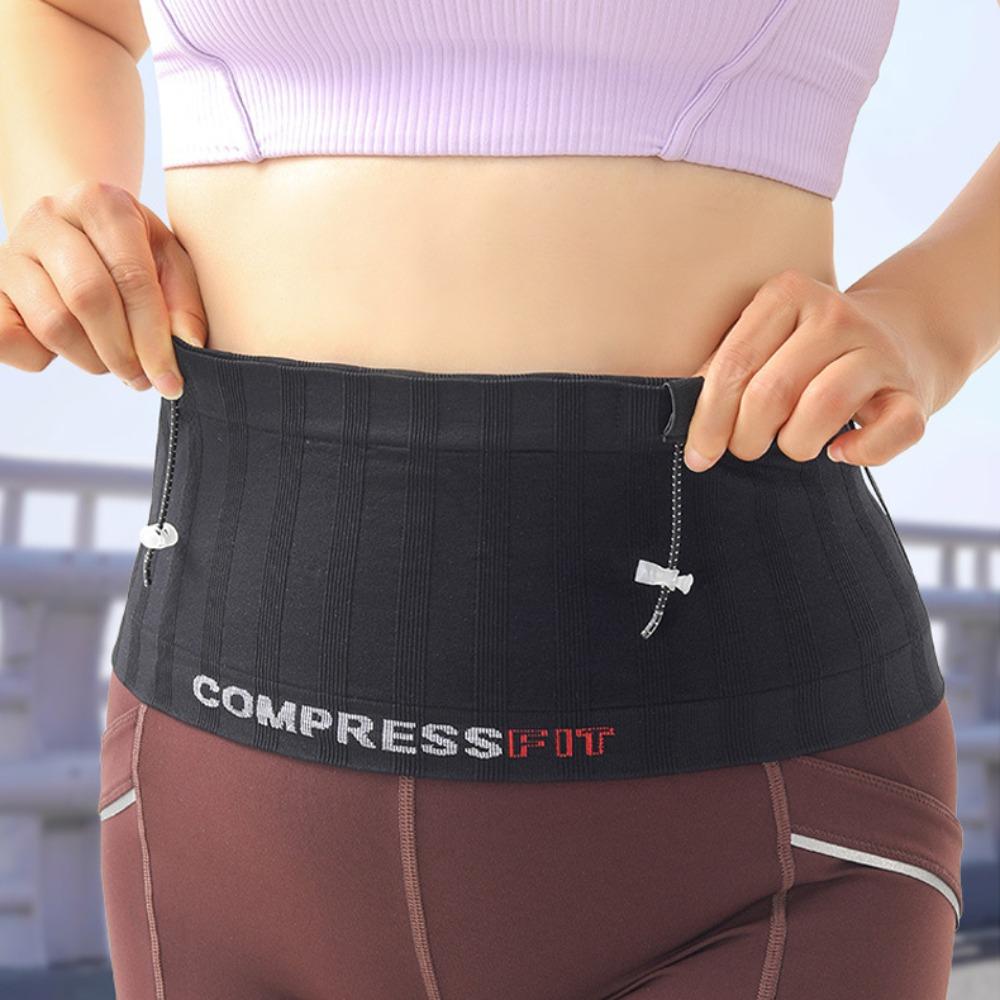 

Slim Marathon Running Bag Running Belt Sports Phone Bag Invisible Waist Bag Outdoor Riding S чорний