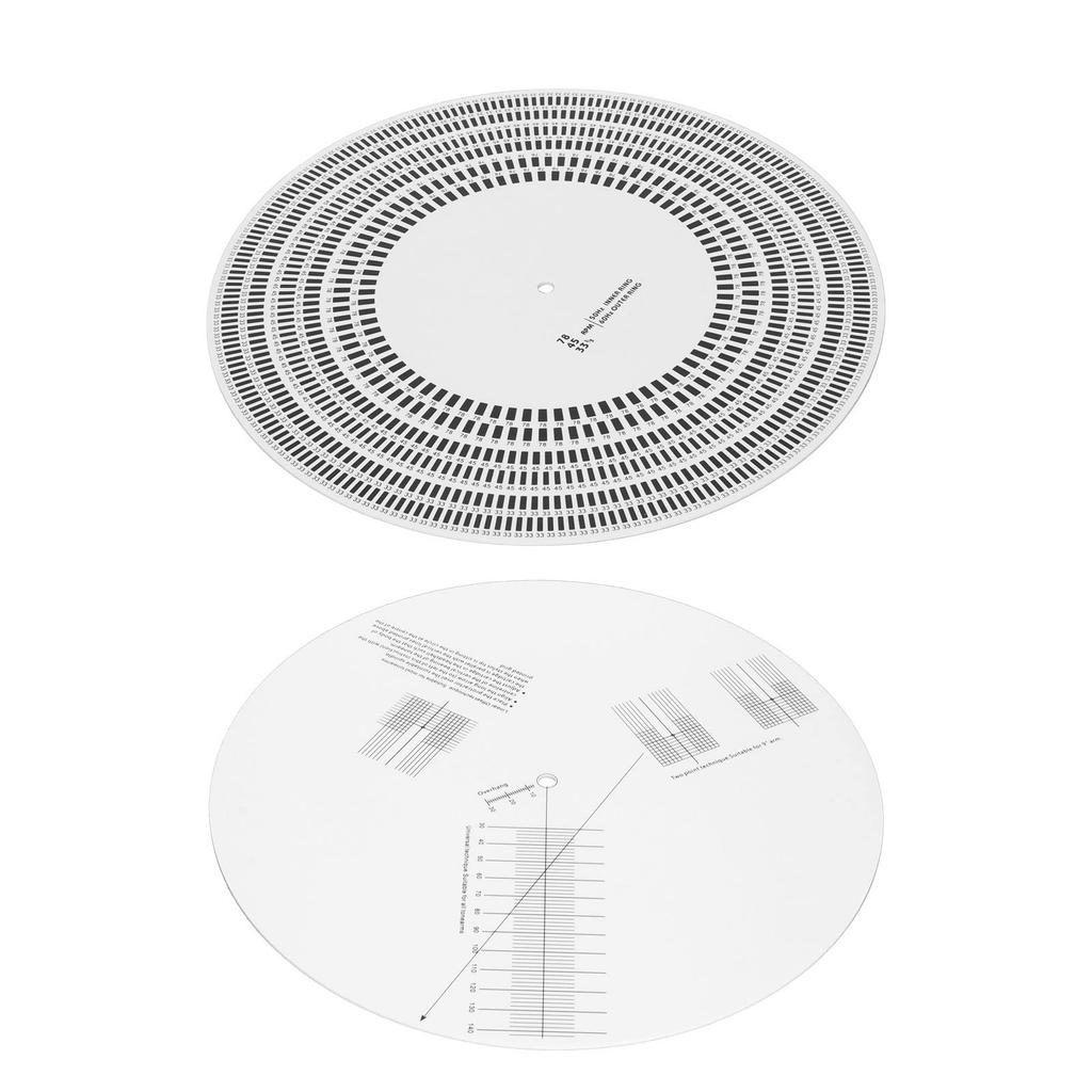 LP Music Enjoyment Adjustment Tool Disc Record Player Calibration Disc Record Adjustment Tool Stroboscope for Record Players - Black/White/1 - - -