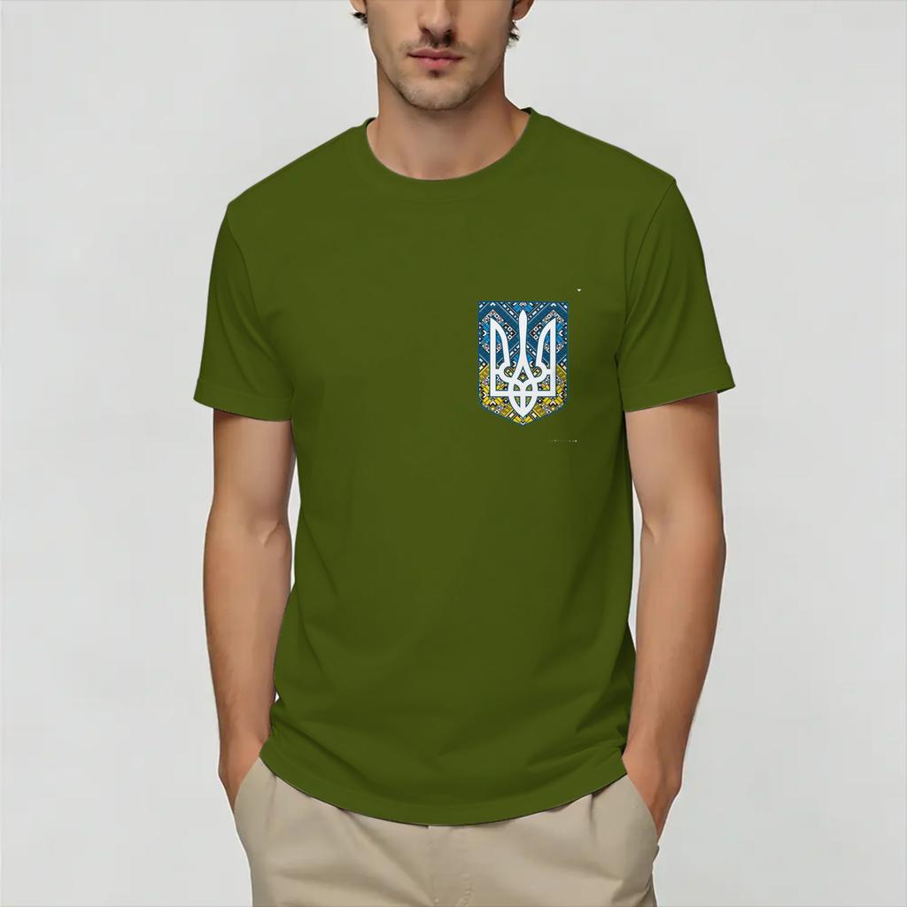 Unisex TShirts Ukraine Ukrainian Flag Fashion Cotton Tees Short Sleeve T Shirts Round Collar Clothes Graphic