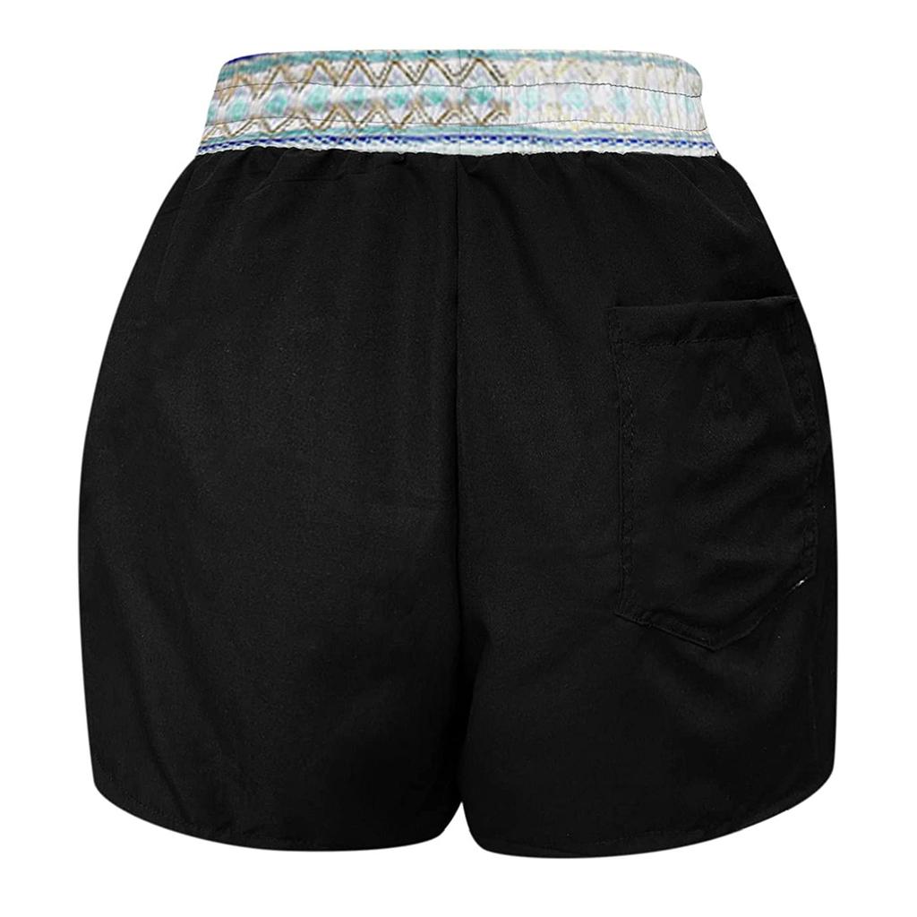 Модные женские повседневные шорты для йоги с высокой талией, кулиской и принтом