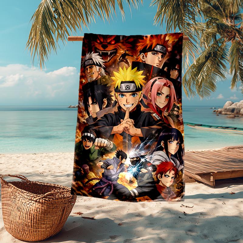 Ultra-Soft Beach Towel with Naruto Theme,Ideal for Pool - Camping, Diving - Perfect Travel Essential, Vibrant Beach Towel.