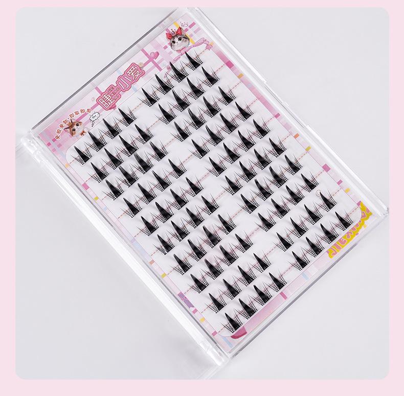 

Непослушные эльфийские густые накладные ресницы «лисьи глазки» без клея - Натуральный комичный стиль, имитация локонов