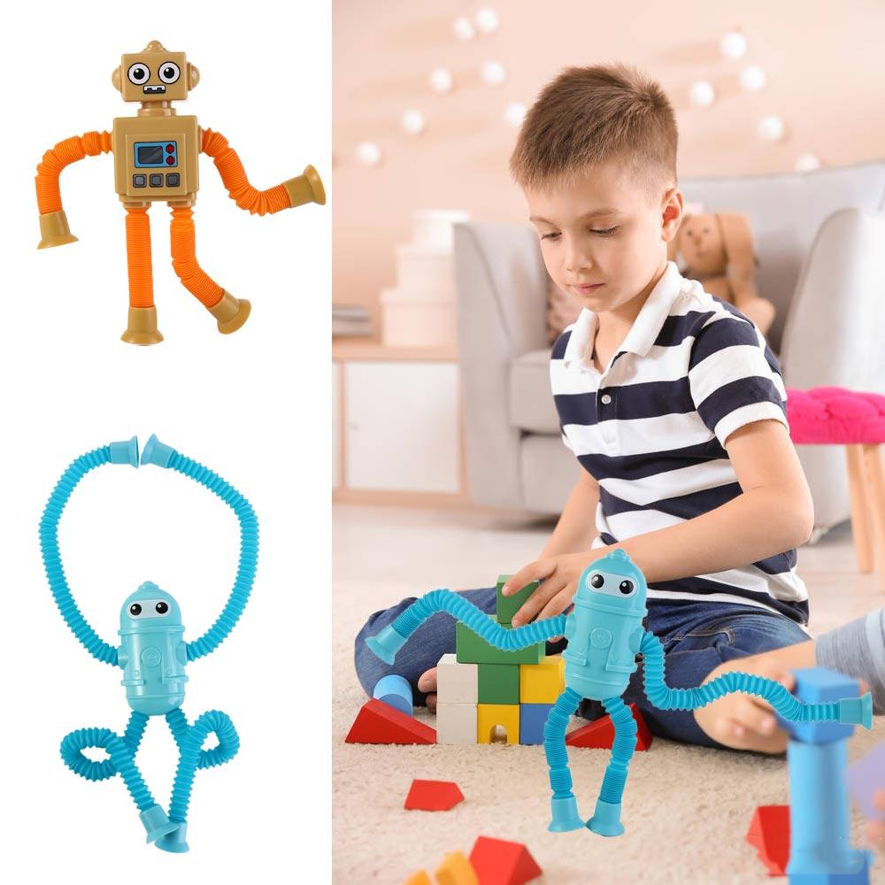 

Телескопическая присоска для животных Альпака Робот Fidget Robo Pop Tubes Игрушка для детей Подарки D Random 1pc light