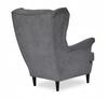 ARI Scandinavian Family Meble Wing Chair, Elegant In Graphite Velvet