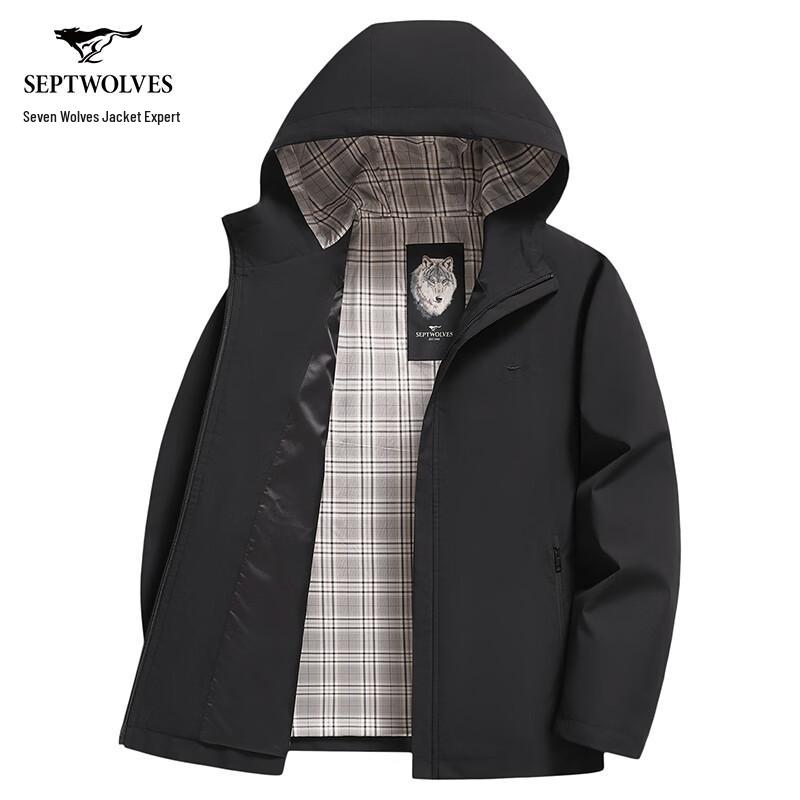 

Septwolves Men s Hooded Business Casual Jacket XL (175)