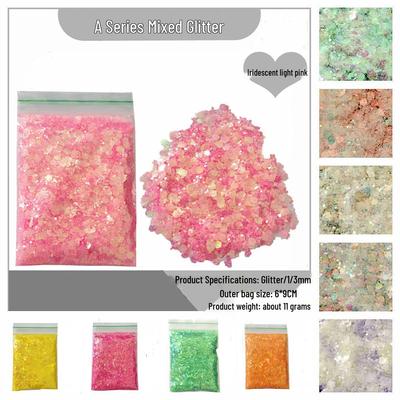 Iridescent Epoxy Resin Mold Kit with Mixed Glitter Sequins for COS Stage Makeup