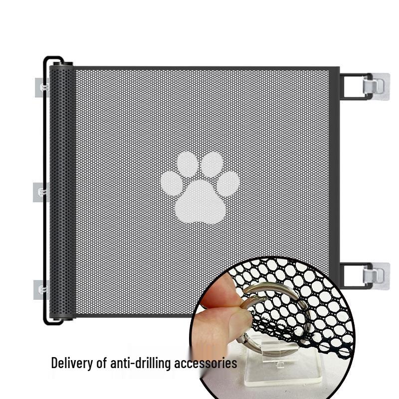 Retractable Anti-Cat Guardrail Door Bar - No-Drill Pet Barrier
