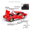 1:32 Scale C8 C2 Diecast Model Toys Alloy Car Hood Can Opened Rear Wheel Return Force Miniature Vehice Christmas Gift Decoration