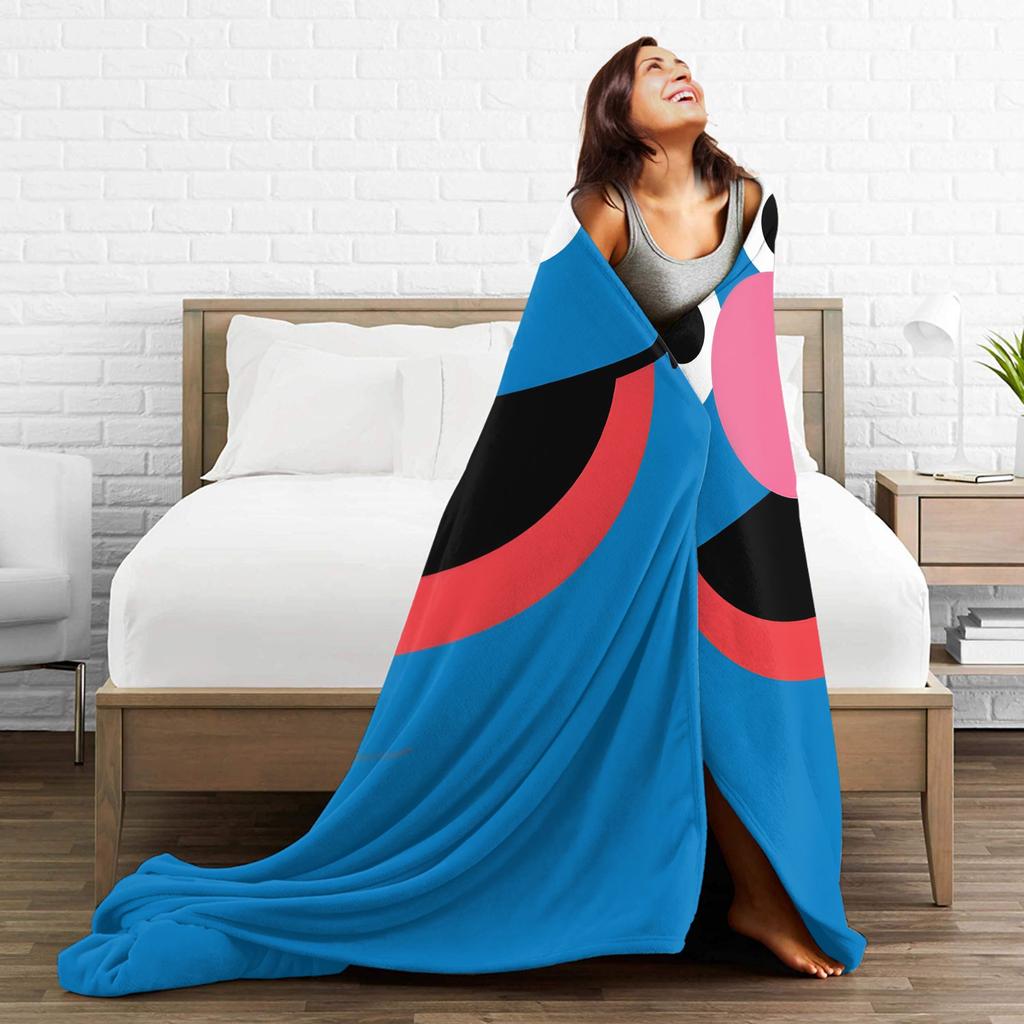 Grover Face Art Blanket S-Sesames Streets Travel Flannel Throw Blanket For Outdoor Warm Quality Bedspread Birthday Present