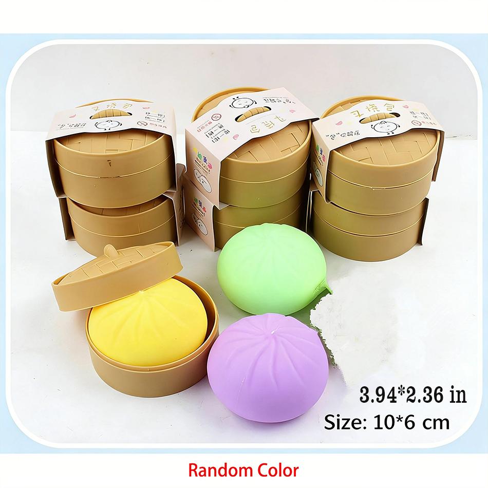 Imitation Stuffed Bun And Green Apple Slow Rebound Vent Toy Novelty Toy Fidget Toy Feel Good Squishy Stress Relief