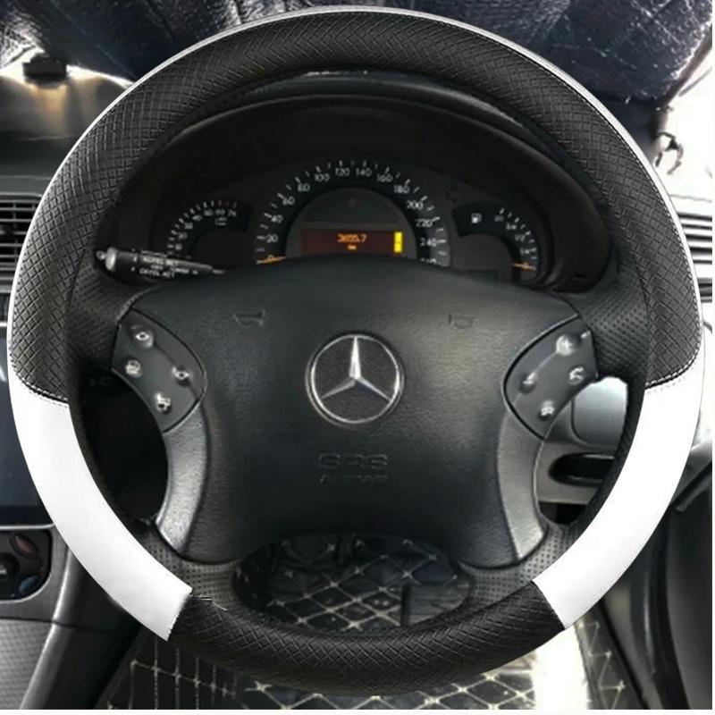 CQW1 Accessories Microfiber Leather DIY Car Steering Wheel Cover For Mercedes Benz W203 C-Class 2001-2007 Car Interior