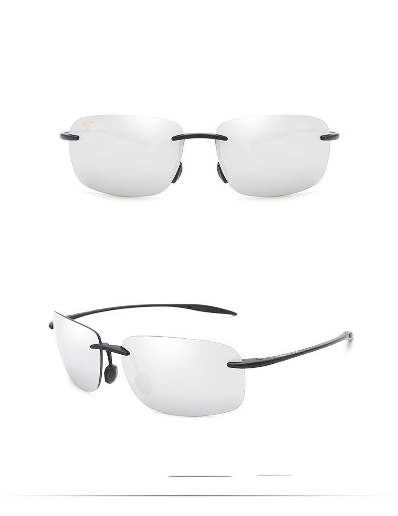 Classic Sports Rimless Sunglasses Men Women Male Driving Golf Rectangle Ultralight Frame Sun Glasses UV400