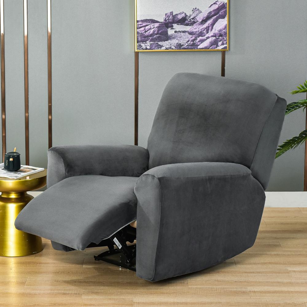 Culoare solidă, catifea moale, elastică, pentru băiat leneș, husă pentru scaune pentru scaune reclinabile, pentru acasă