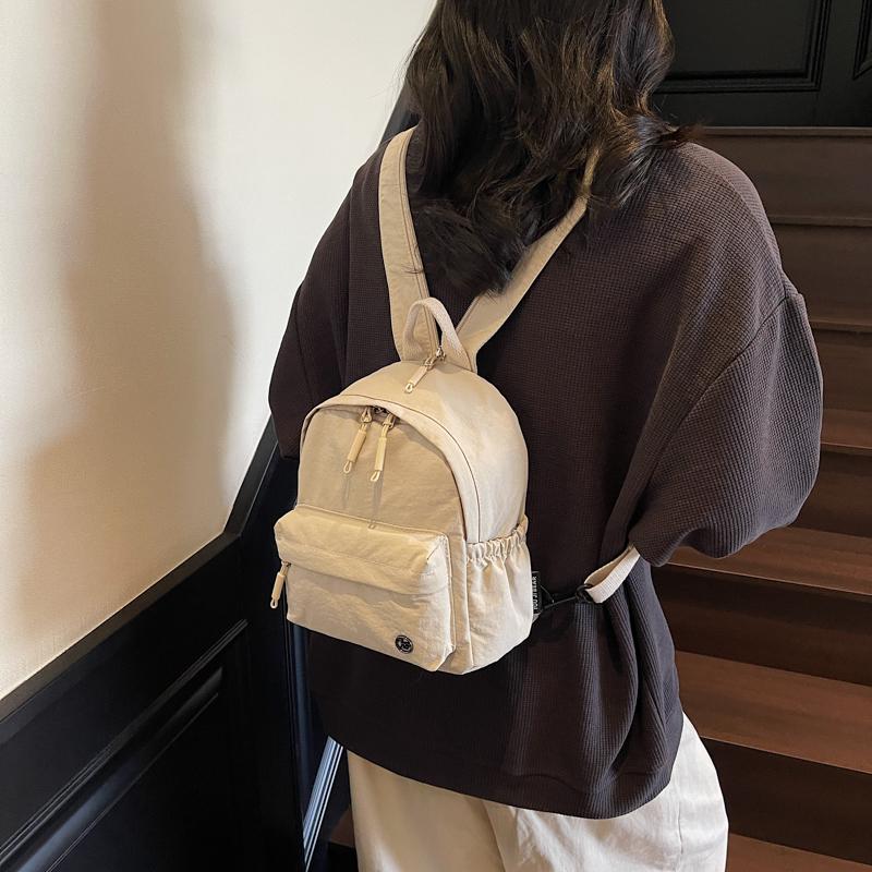 Backpack Women's Multi-use Single-shoulder Lightweight Solid Color Mini Backpack Sport Chest Bag