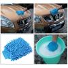 Rękawice z mikrofibry do czyszczenia samochodu dwustronne z mikrofibry chenilowej rękawica antystatyczna ściereczka do czyszczenia usuwanie kurzu rękawice do czyszczenia (Losowy kolor)