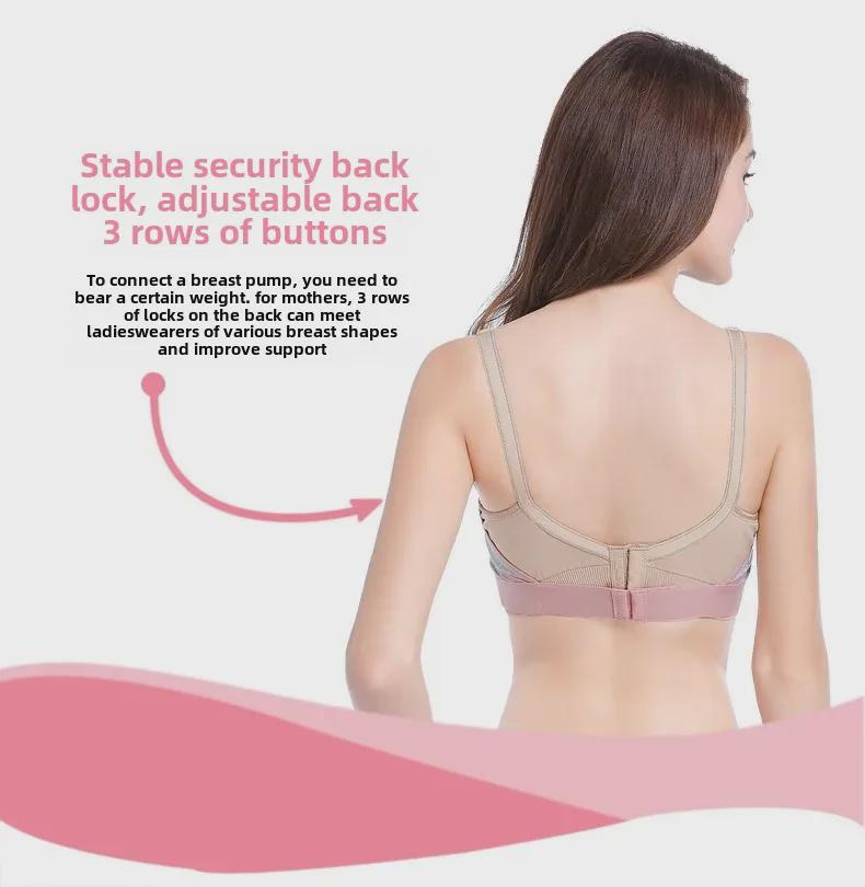 Maternity Hands-Free Nursing Bra, Wire-Free Full Cup for Breastfeeding