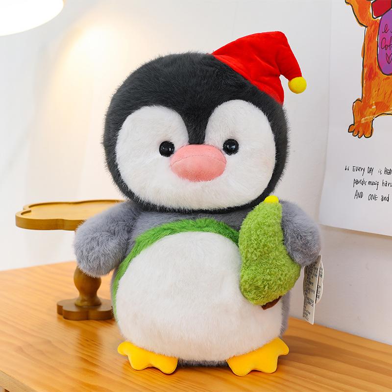 New Penguin Happy House Plush Toys Christmas Hat Event Gifts Snake Yakini Pillow Children's Doll