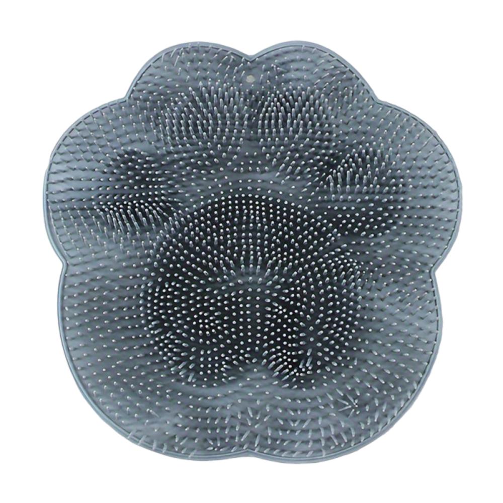 

Настенная щетка для массажа спины и очищения Лапа кошки Отшелушивающая щетка Коврик Массажная подушка для душа Ванна серый