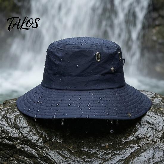 Sun Hat for Hiking Extra Wide Brim Men Women, Quick Dry Bucket Cap with Adjustable Outdoor Headwear Breathable Vents, Wind Cord Snap Flip Fishing