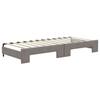 Extendable Daybed with Drawers Taupe 80x200 Cm Fabric