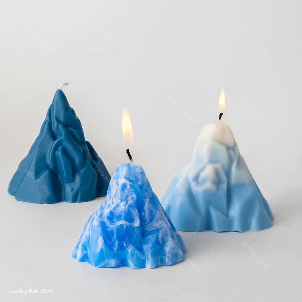 3D Iceberg Volcano Snow Mountain Silicone Mold Candle Making Supplies Tools DIY Handmade Soap Resin Crystal Ice Mould Home Decor