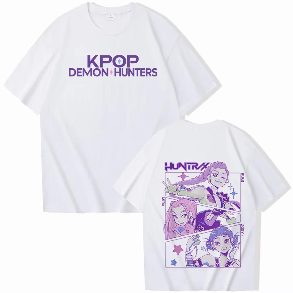

Kpop Demon Hunters 2025 Hot Anime Print Cotton T-shirt For Men Harajuku Summer Short Sleeve Tees Casual Streetwear Unisex Tops 4XL