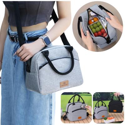 Simple Waterproof Thermal Lunch Bag Oilproof Insulated Picnic Bento Box Outdoor Camping Picnic Office Meal Carrying Food Package