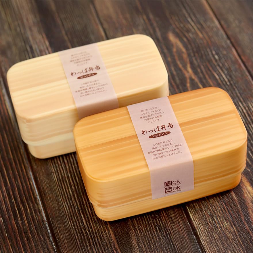 lunch dishwasher and microwave made of natural wood slightly imperfect Japanese-made box, safe, two-tiered, rectangular, (white wood), (white wood)