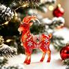 Acrylic Ornament for Restaurant 2PCS Christmas Goat Hanging Ornaments Decorative 2D Tree Birthday Party Decor Pendants Lightweight Festive Ornaments