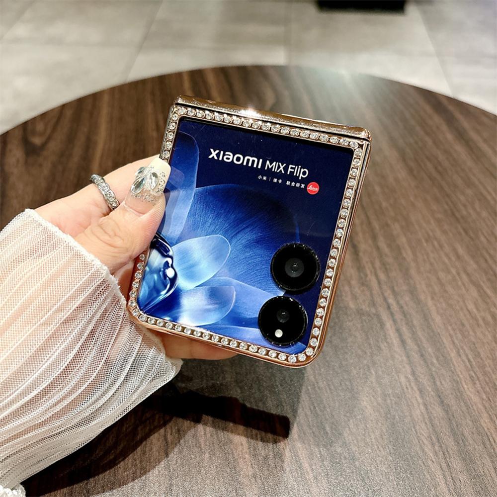 Pentru Xiaomi Mix Flip 5G Husă Protecție Balamală Strass Sclipici PC Husă Telefon