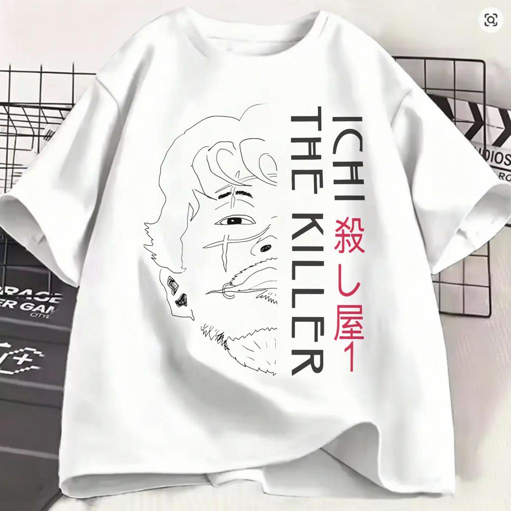 T-shirt Ichi The Killer Unisex Vintage 100% Cotone Magliette Girocollo Manica Corta Abbigliamento Estivo