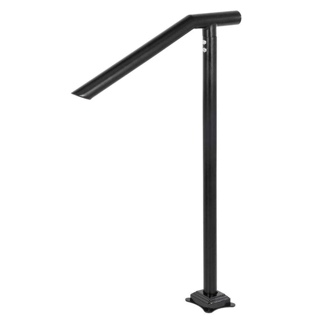 Handrail, 1-3 Step Black Steel Railing for Steps 330LBS Capacity Stair Handrail Baking Varnish Metal Handrail for Stairs Stylish Handrails for Outdoor