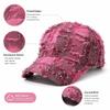 Frayed Edge Plaid Baseball Cap Adjustable Fit Sun Shading Cap Casual Baseball Hat  Daily Wear