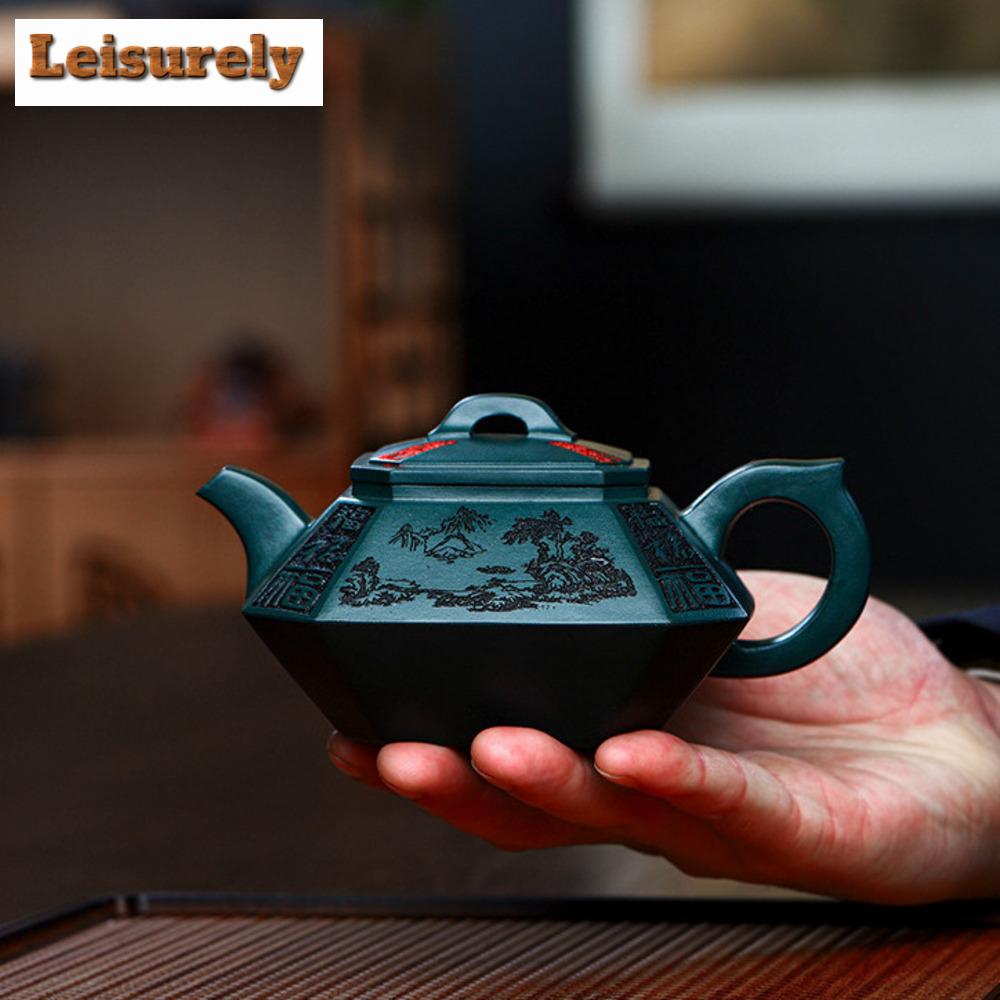 280ml High Grade Yixing Purple Clay Tea Master Handmate 9 Hole Filter Kettle Chinese Raw Or Green Mud Zisha Kung Fu Tea Set Gift