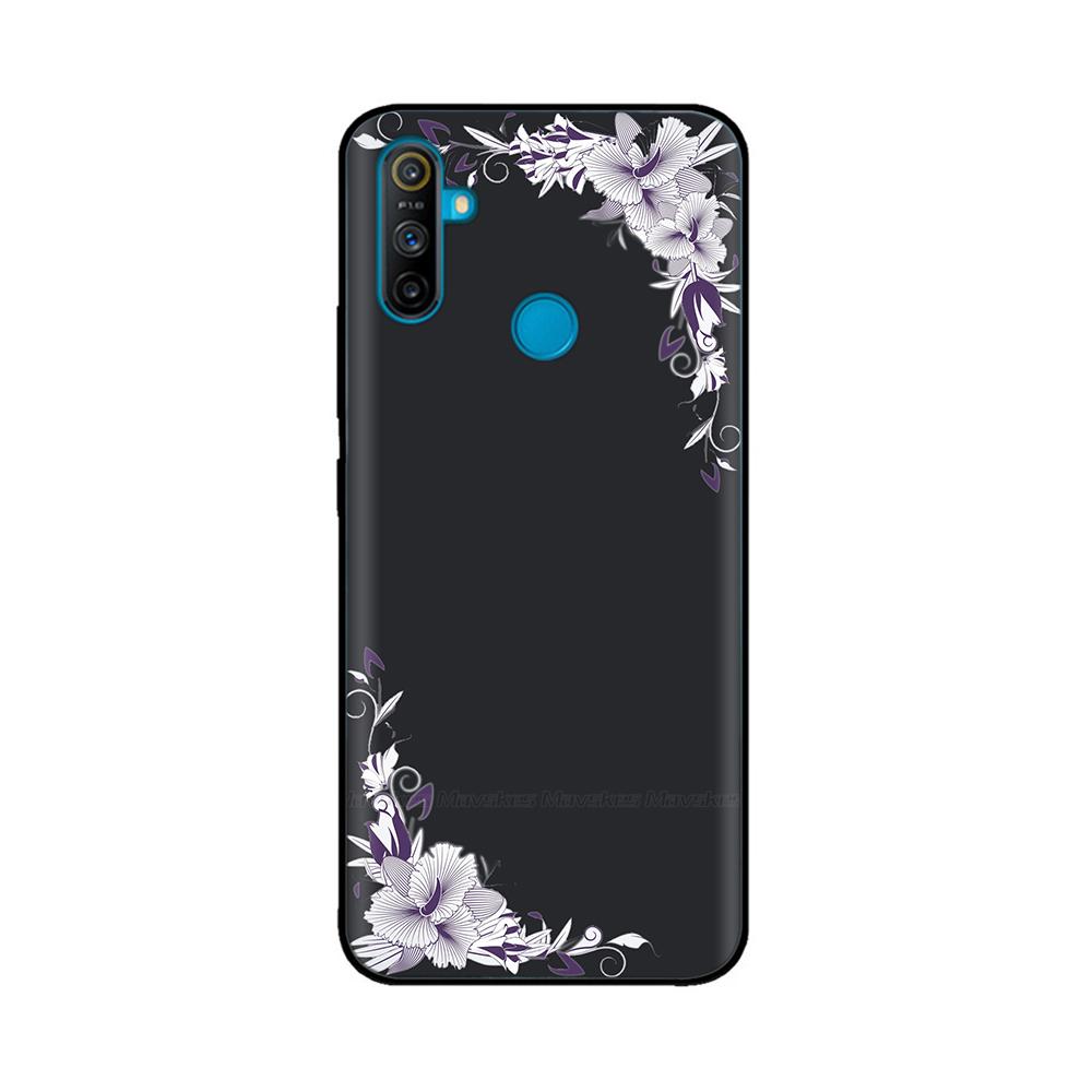 Etui do Realme C3 Miękkie Czarne Silikonowe TPU Wzór Tylna Klapka Do OPPO Realme C3 RMX2020 C 3 RealmeC3 Malowane Etui na Telefon Fundas